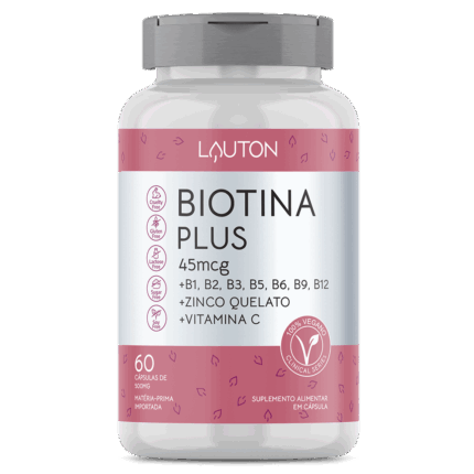 Biotina Plus - 45mcg - 60 Cápsulas Vegana Lauton Nutrition