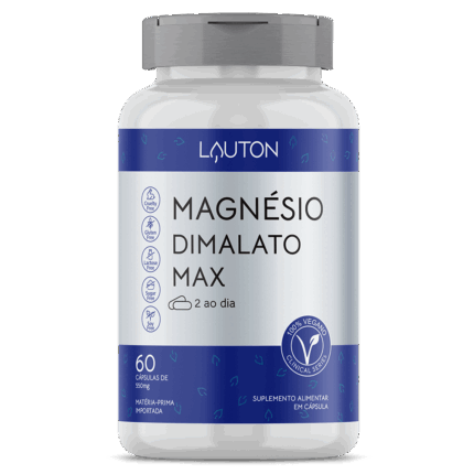 Magnésio Dimalato Max - 60 Cápsulas Lauton Nutrition